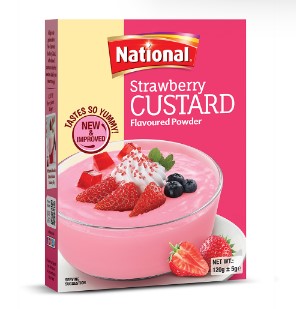 National Strawberry Custard 120g